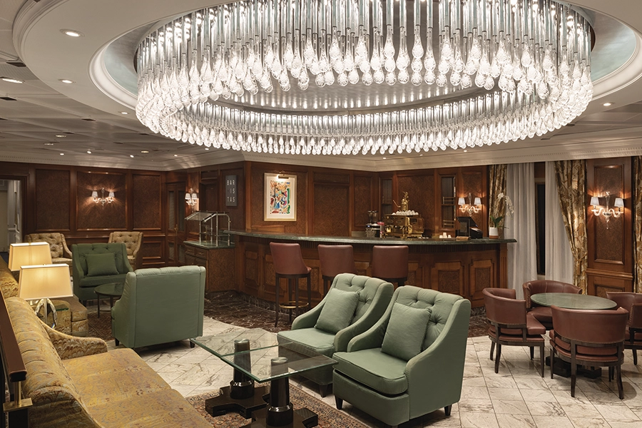 Desire Cruises DTEC Bars Baristas Grand Bar Chandelier